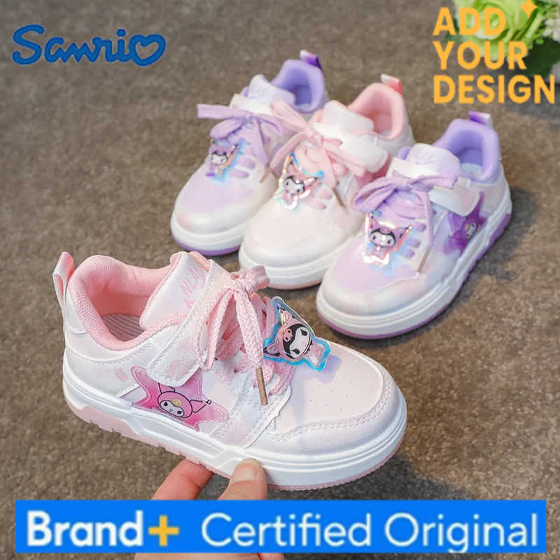 Sanrio Girlss Cute Cartoon Kuromi Sports Shoes 2024 New Product High Top Soft Sole Casual Sneakers Boys Anti Slip Running Shoe H251223