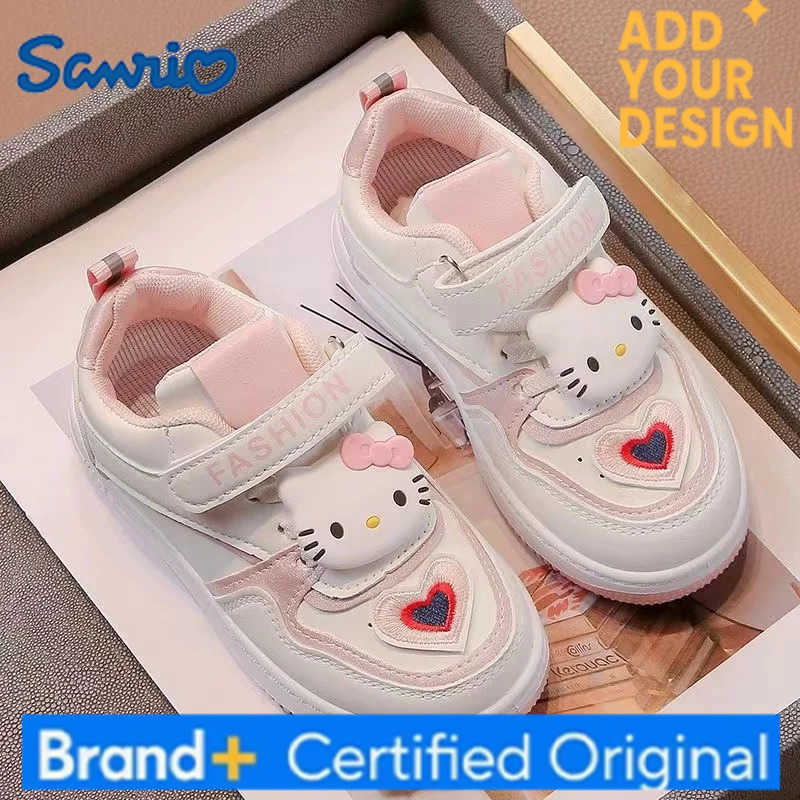 Sanrio hello kitty cat Low Top 2025 autumn New pink Breathable Versatile Single Shoe real photos children shoes For Students kids shoes H251223