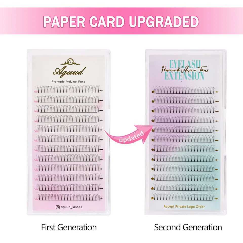 AGUUD Soft Natural Premade Volume Fans Short Stem 3d/4d/5d/6d Russian Volume Professional Eyelash Extension Faux Mink Lash CilioT251223