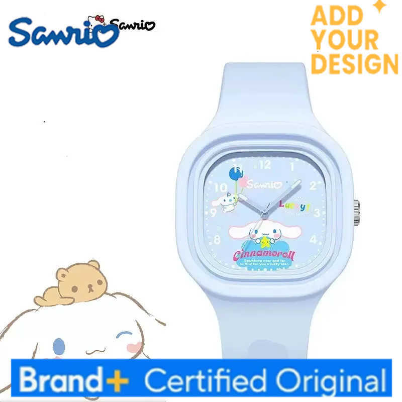 Sanrio Kawaii Hello Kitty Children Watch My Melody Cinnamoroll Student Cartoon Versatile Silicone Watch Childrens Toys Festival Gift H251223