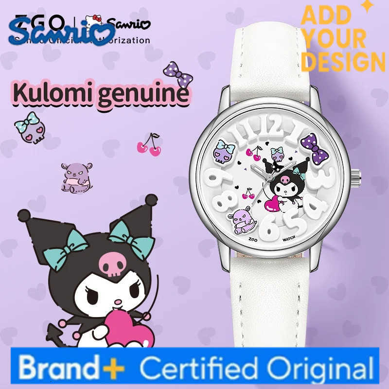 Sanrio Kuromi ladies quartz watch leather strap cute waterproof watch for students gift 2130 H251223