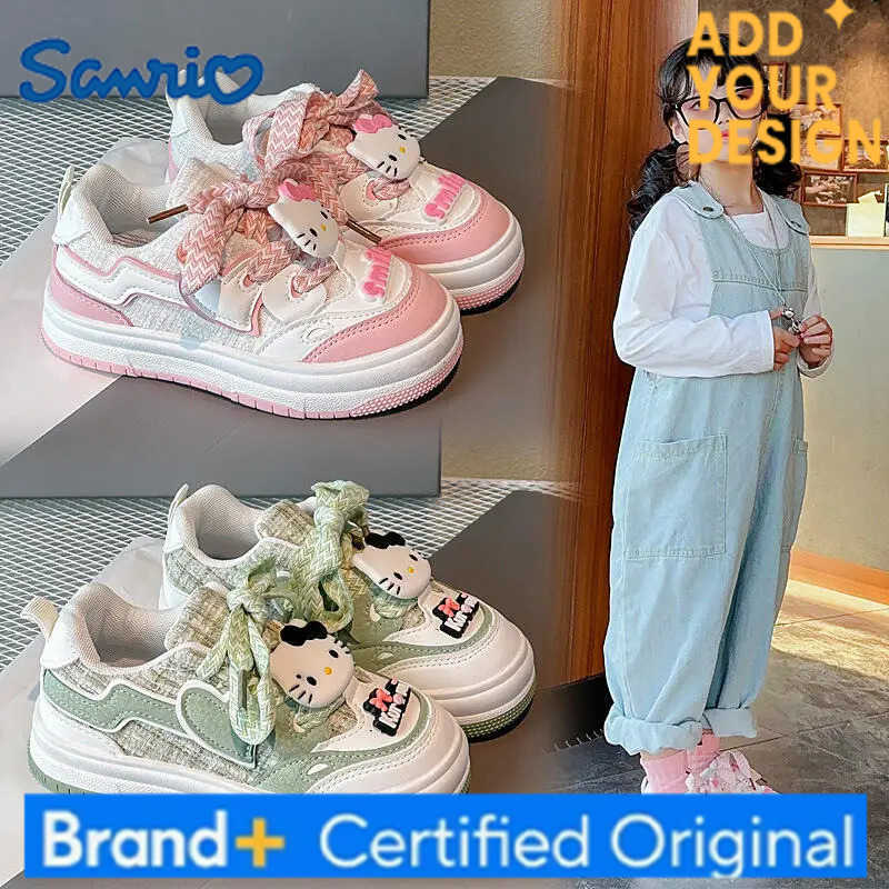 Sanrio Hot Y2K Girl Hello Kitty Fashion Sneakers Student Anime Cartoon Child Non-Slip Spring and Autumn Seasons Casual Shoes New Style H251223