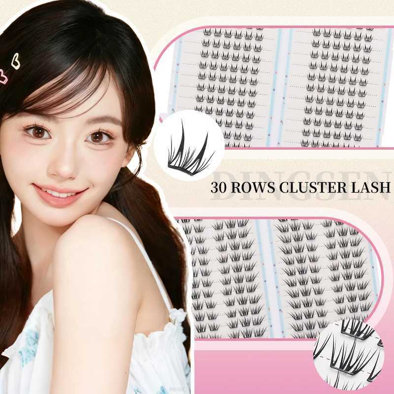 DINGSEN 30rows Idol Clusters Lashes Glue Eyelashes Book Manga Eyelash Clusters DIY Lashes Makeup Natural Anime Lashes EyelashT251223