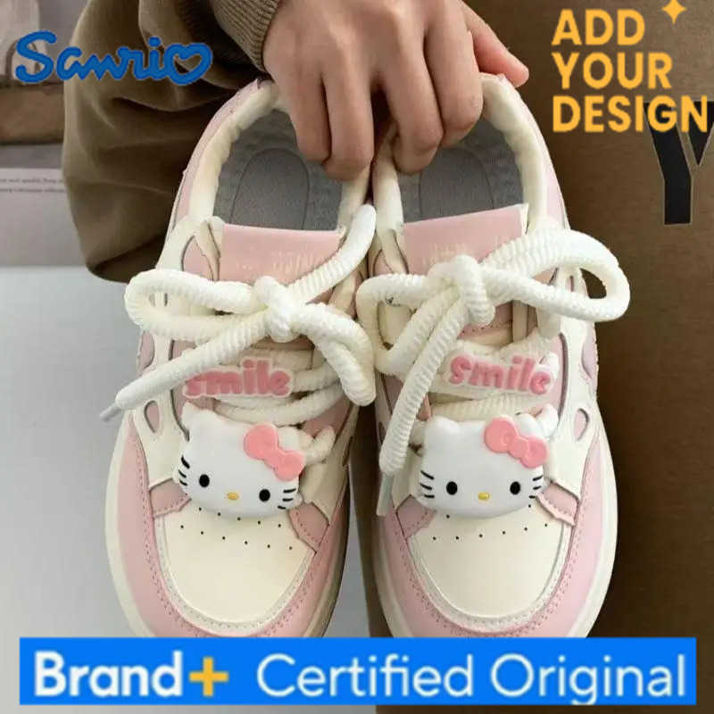 Sanrio Girl Hello Kitty Skate Shoes Student Children The Spring and Autumn Annals Breathable Waterproof Casual Shoes New Style H251223