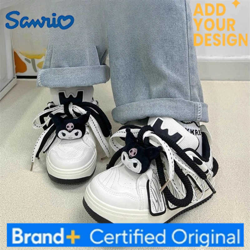Sanrio Kawaii Kuromi Children Cute Cartoon Comfortable Sneaker Student Anti Slip Flat Shoes Running Shoes Birthday Gift for Kids H251223