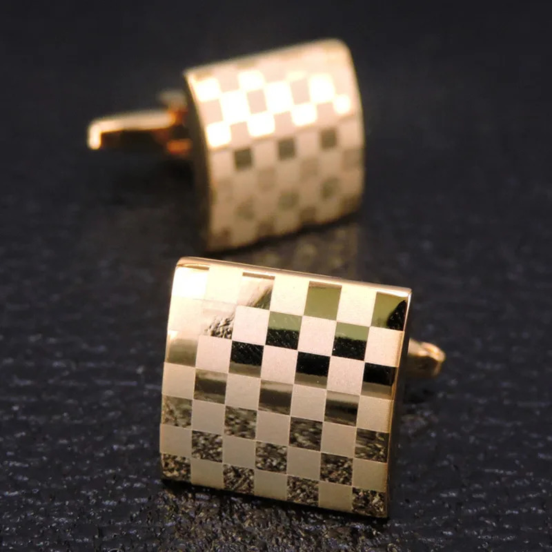 High Quality Copper Cufflinks y Cuff Links Mens French Square Button Shirts Accessories Business Jewelry 260112