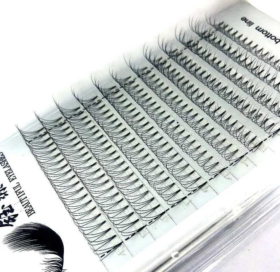 HBZGTLAD 3D-10D Russian Volume Eyelashes Extension Short Stem Pre made Fans C/D curl Mink Lash Eyelash Individual ExtensionsT251223