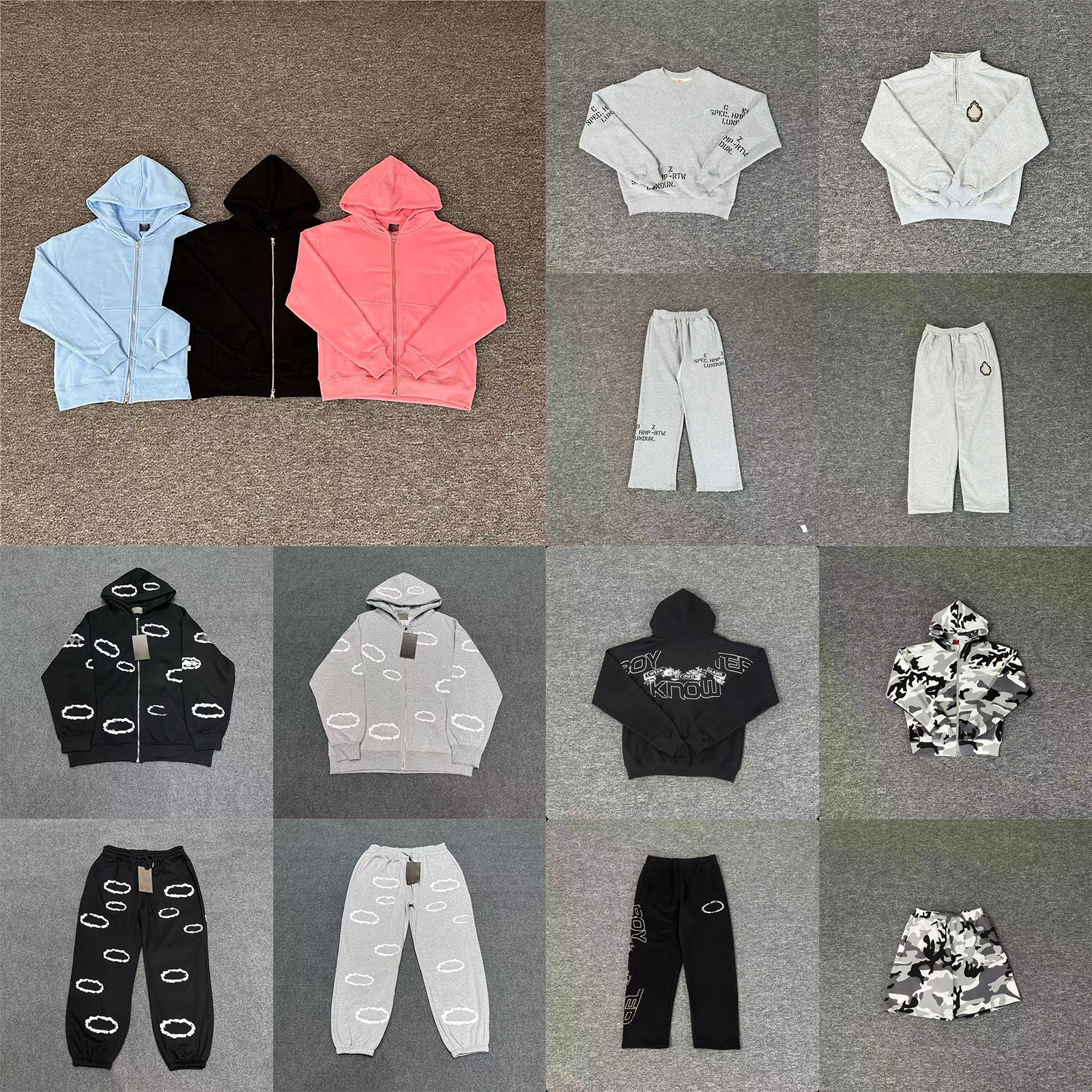 Designer Men's Tracksuit Zip up Hoodie Letter Print Sweatpants Vintage Hip Hop Fleece Jacket Joggers Set Women's Sweatshirt Trousers Men