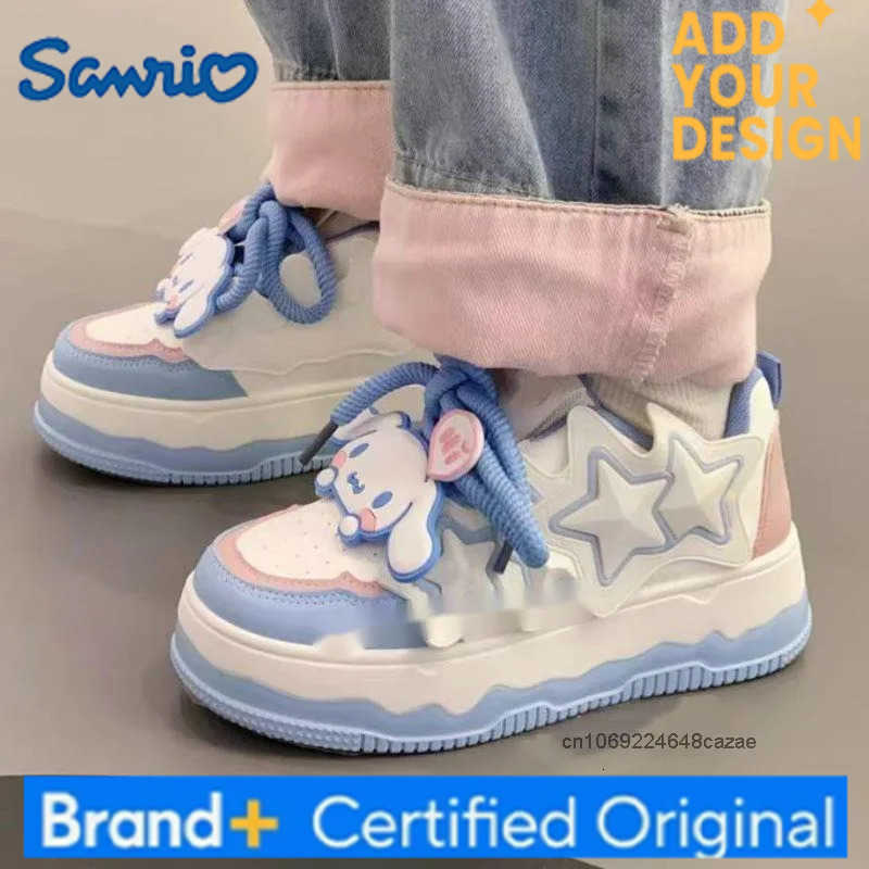 Sanrio Cinnamoroll Cute Bread Shoes Womens New Fashion Versatile Thick Soled Board Shoes Y2k Sweet Girl Casual Trend Sneakers H251223