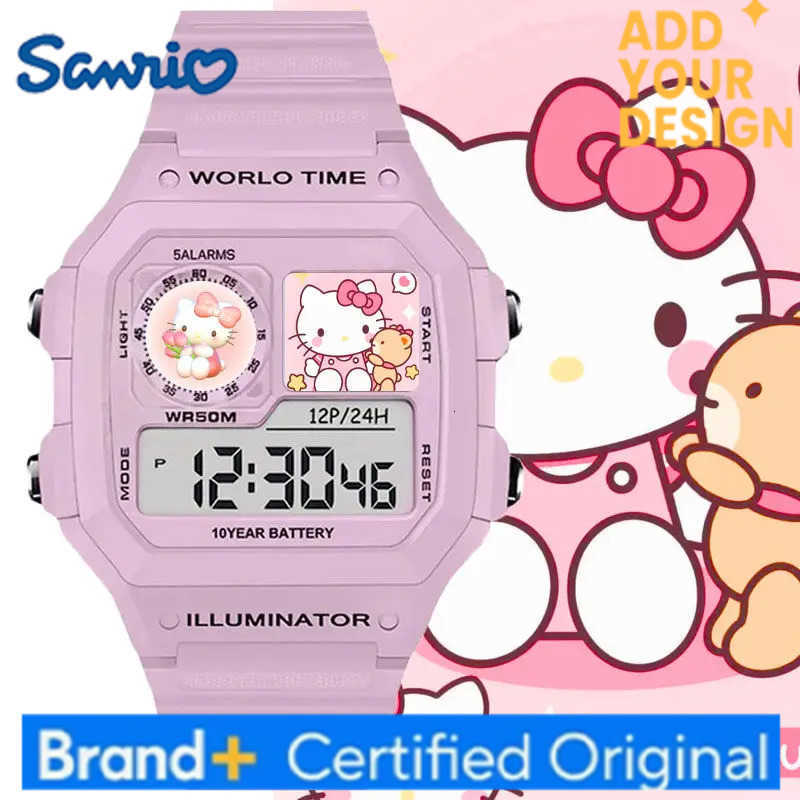 Sanrio Hello Kitty Kuromi My Melody watch creative high-value cartoon printed student smart sports waterproof wristwatch gift H251223