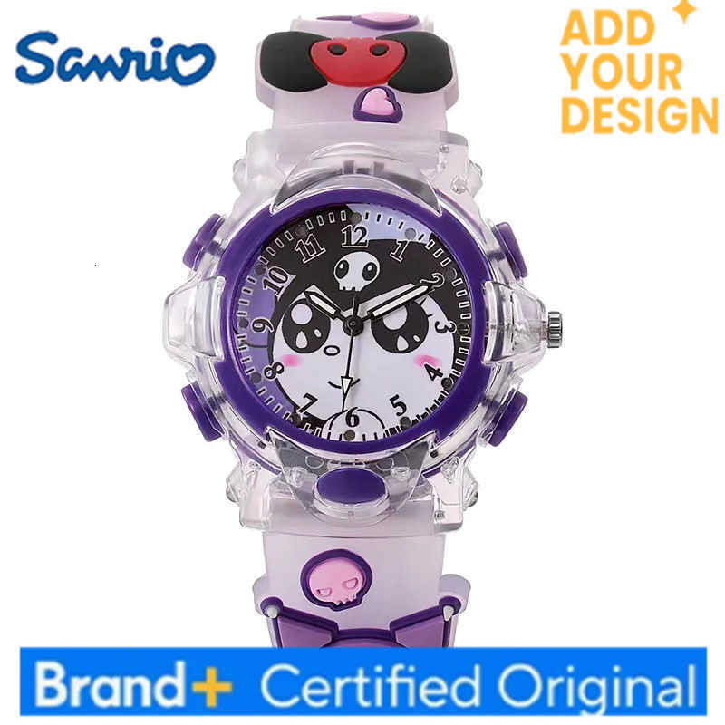 Sanrio Kawaii Watch Cinnamoroll Melody Children LED Luminous Watch Kuromi Hello Kitty Student Wrist Watch Kids Birthday Gift Toy H251223