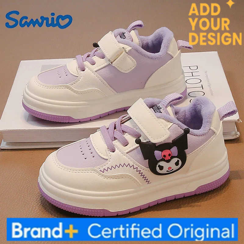 Sanrio spring and autumn new non-slip children casual shoes fashion Girls hello kitty velcro kuromi board shoes H251223