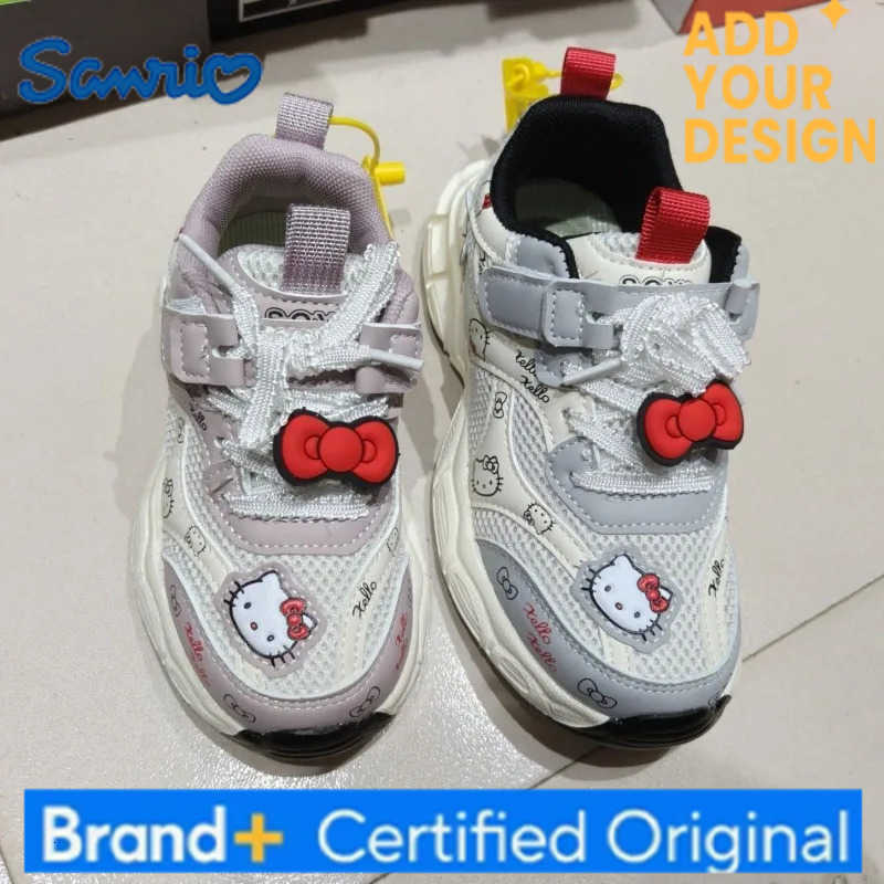 Sanrio Kawaii Hello Kitty Students Cute Cartoon Sneakers Children Non Slip Running Shoes Comfortable Flat Shoes Gift for Kids H251223