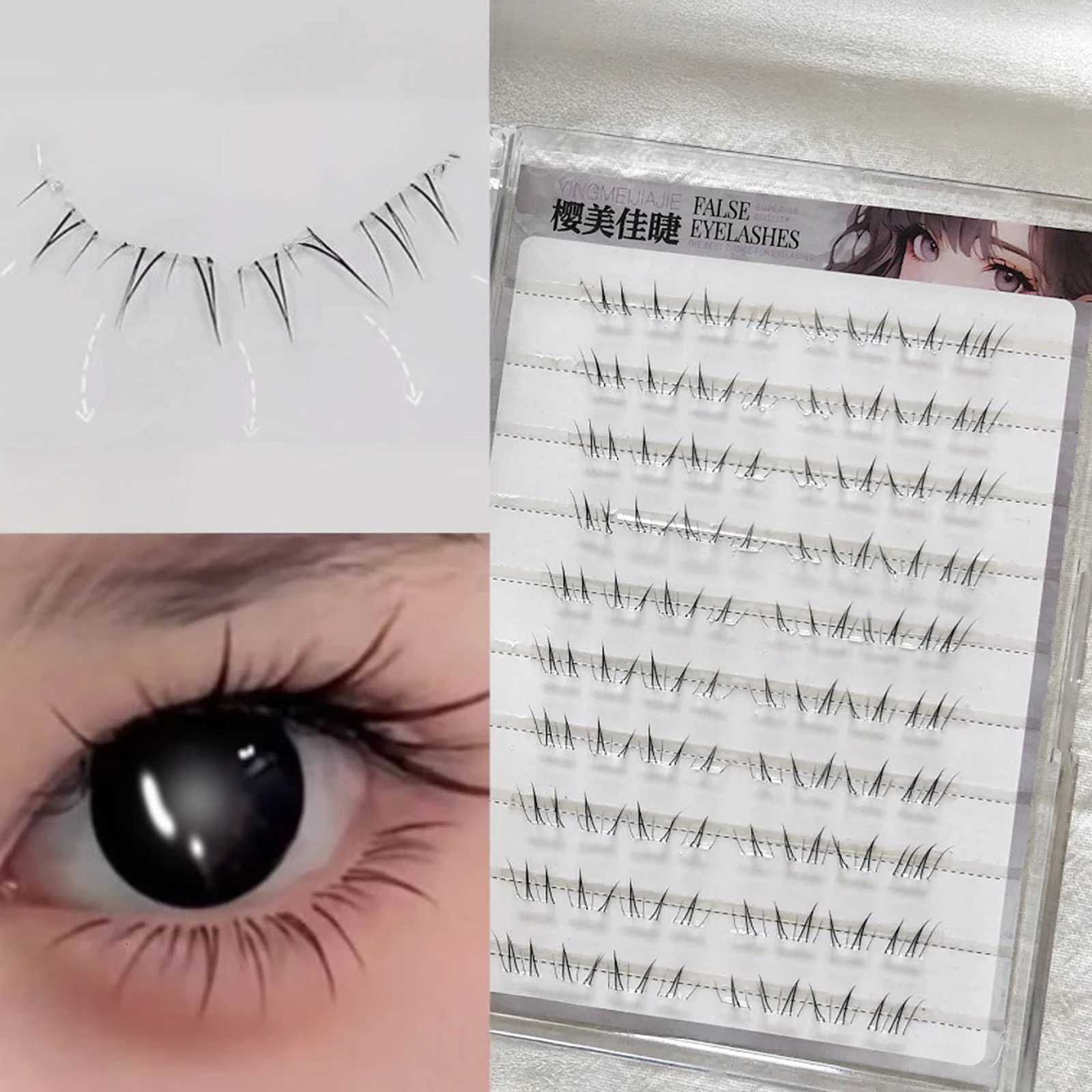 4-6mm Individual Bottom Lash Clusters No Glue Need C Curl Black Lower Eyelash Self-adhesive Lash Extensions Cosplay DIY MakeupT251223