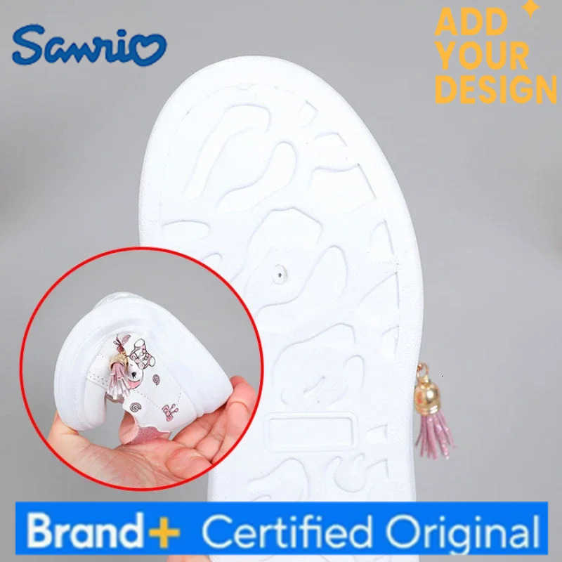 Sanrio Girlss Fashion Sneakers Kids Anti-skid Casual Shoes Cartoon Anime Kuromi Thick Soles Shoes Childrens Board Shoes H2512231