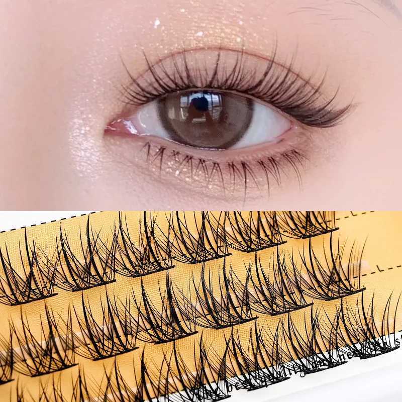 Grafting World Lazy Ice Cream False Eyelash Natural Soft Segmented Cloud Trilogy Self Adhesive Graft Internet Celebrity EyelashT251223