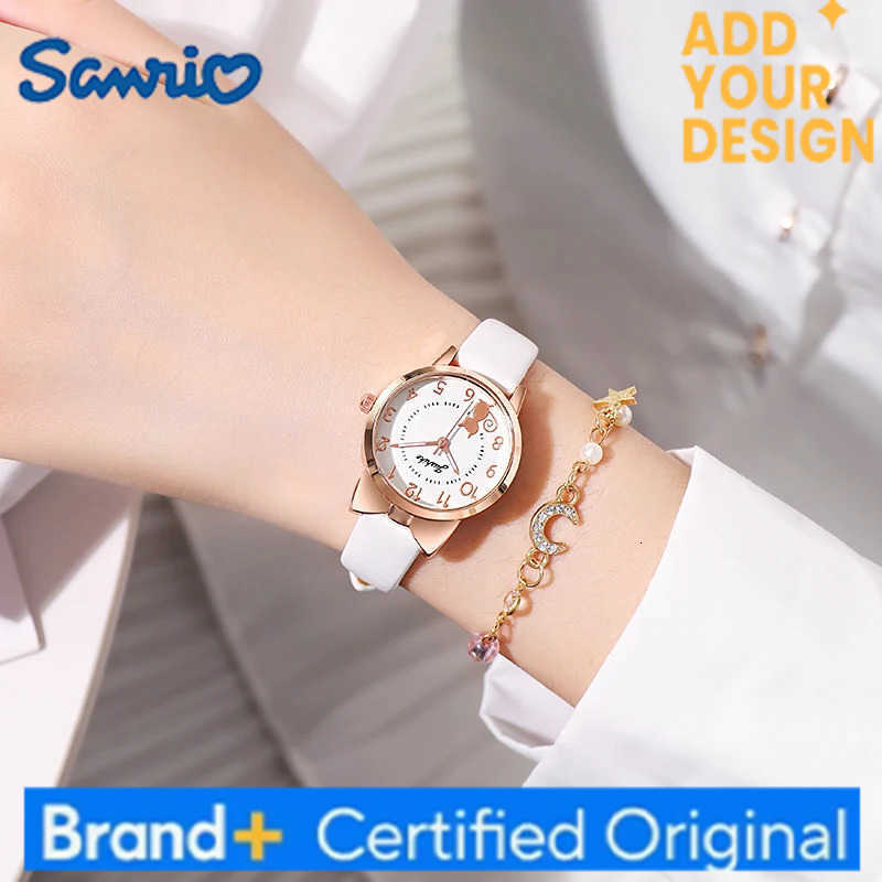 Sanrio Fashion Kids Love Digital Dial Children Watch Set Leather Strap Quartz Watches Kid Girls Clock Children Watch Bracelet no box H251223