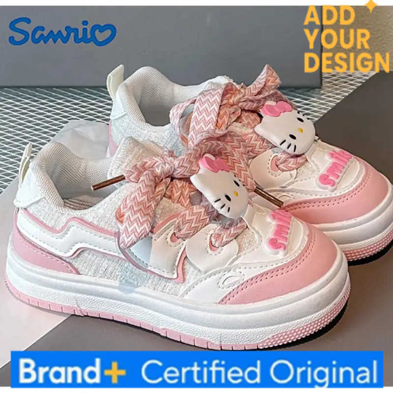 Sanrio Hot Y2K Girl Hello Kitty Fashion Sneakers Student Anime Cartoon Child Non-Slip Spring and Autumn Seasons Casual Shoes New Style H251223