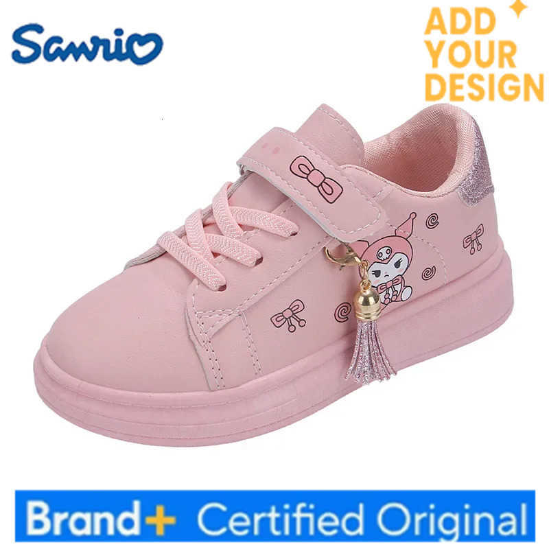 Sanrio Girlss Fashion Sneakers Kids Anti-skid Casual Shoes Cartoon Anime Kuromi Thick Soles Shoes Childrens Board Shoes H2512231