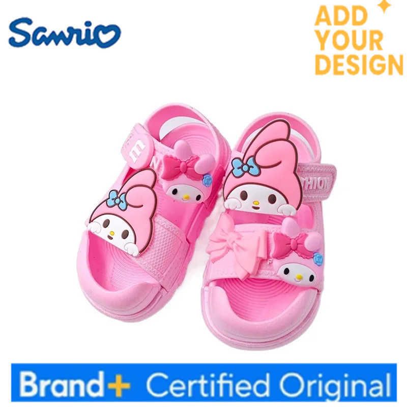 Sanrio KidsCasual Shoes Sandals Beach shoes Cartoon EVA Bow Summer For Girls Soft Bottom Anti-slip Velcro Pink Size 21-36 H251223
