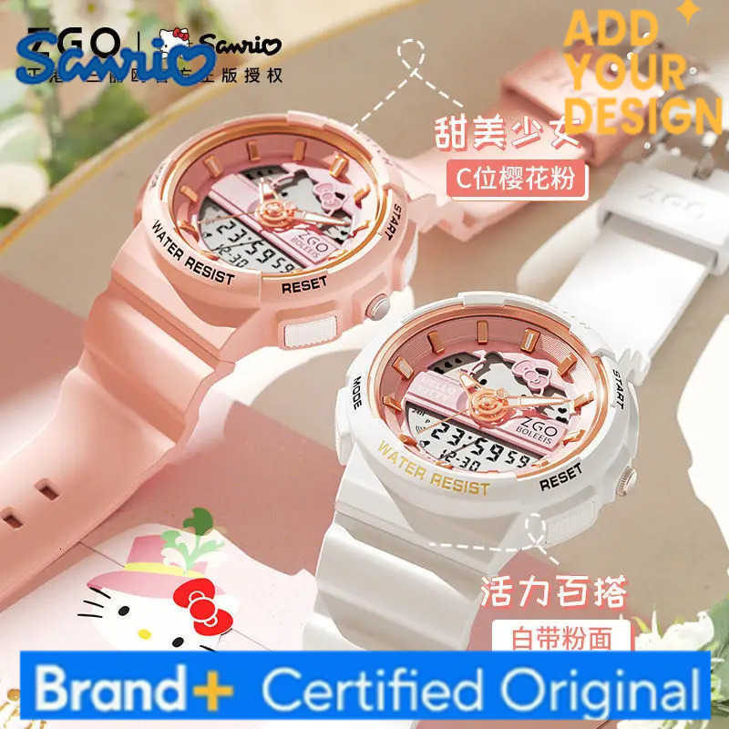 Sanrio Hello Kitty Waterproof Watch Ins Girls Luminous Electronic Watches Childrens Birthday Gifts H251223