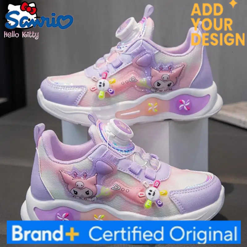 Sanrio Hello Kitty Kuromi Children Mesh Sneakers Kawaii Cartoon Spring and Autumn New Anime Running Shoes Soft Sole Daddy Shoes H251223