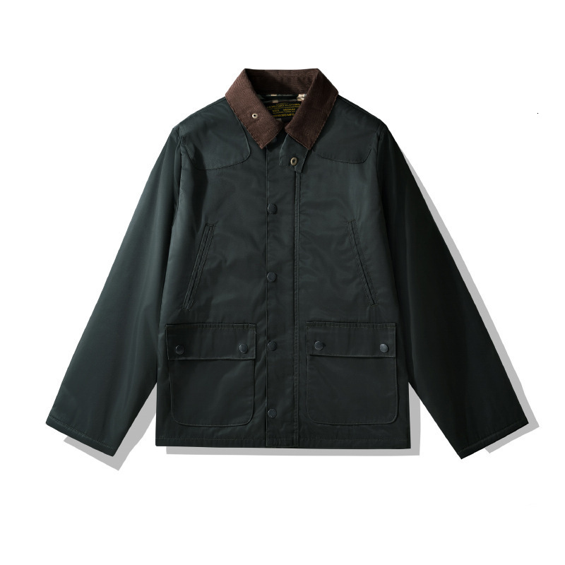 American Retro Wax Slim Fit Midlength Lapel Trench Coat 250917