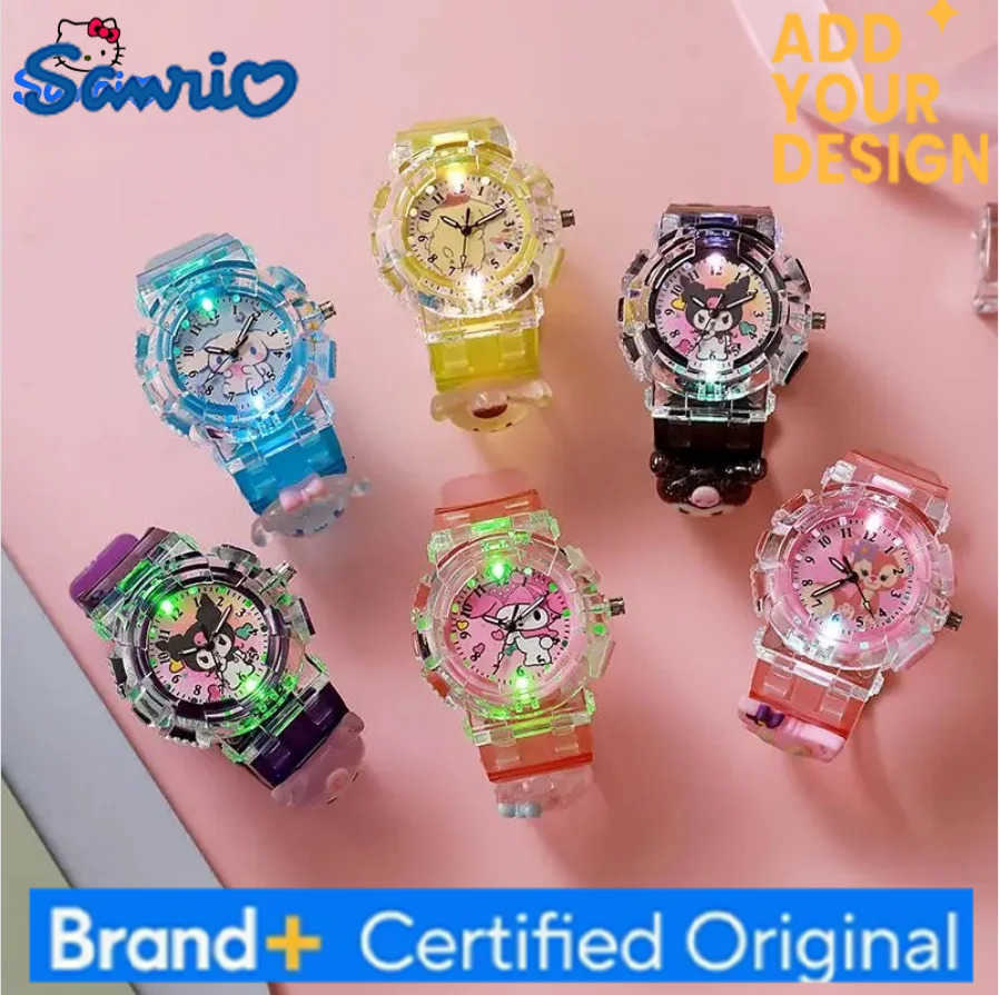 Sanrio 1PC Kawaii Cartoon Anime LED Watch Cute Kuromi Melody Pudding Dog Birthday Gifts And Christmas Thanksgiving Gift Toy H251223