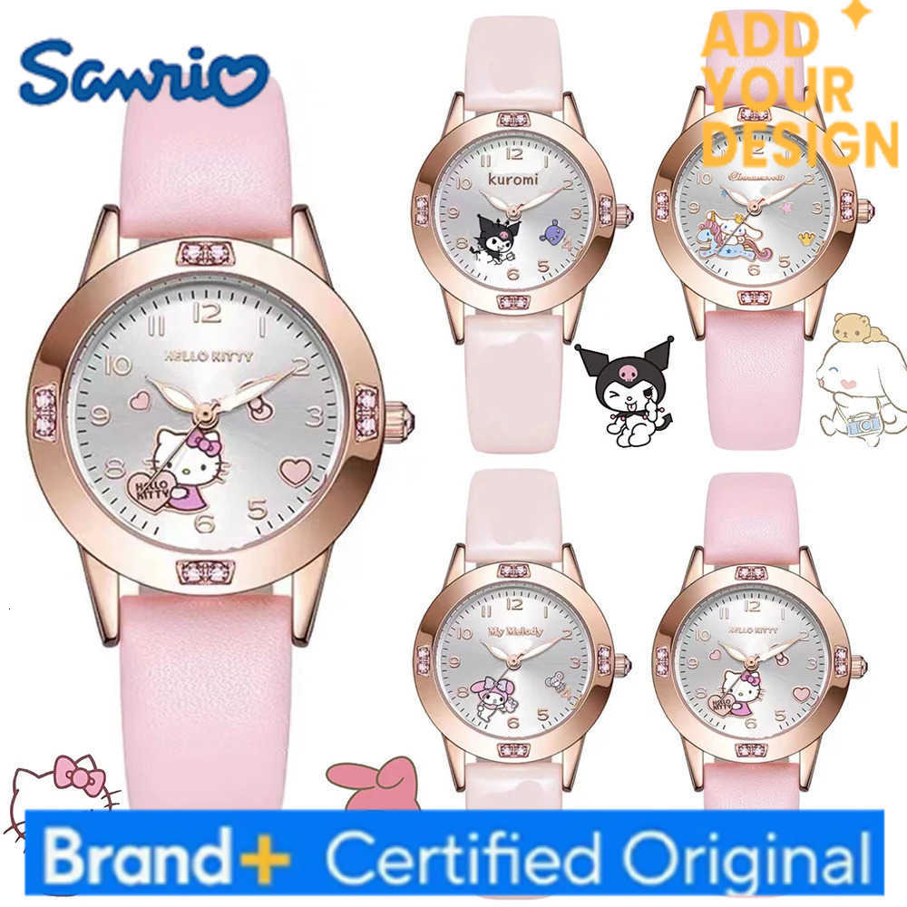 Sanrio Hello Kitty Watch Kuromi Cinnamoroll Kawaii Quartz Casual Fashion My Melody WristWatch Women Girl Children Birthday Gifts H251223