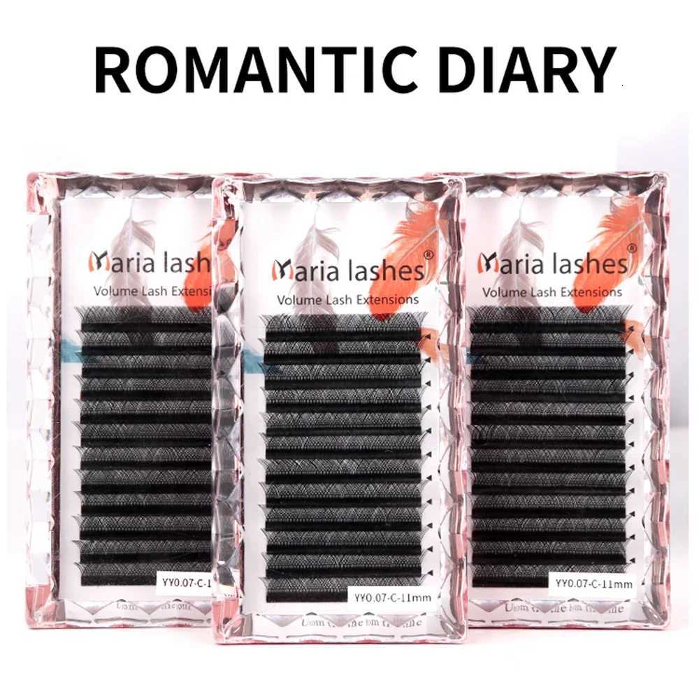 MARIA YY Shape 2D Tips Hand Woven Premium Soft Light Natural Eyelashes Extension Supplies Makeup Net Cross LashT251223