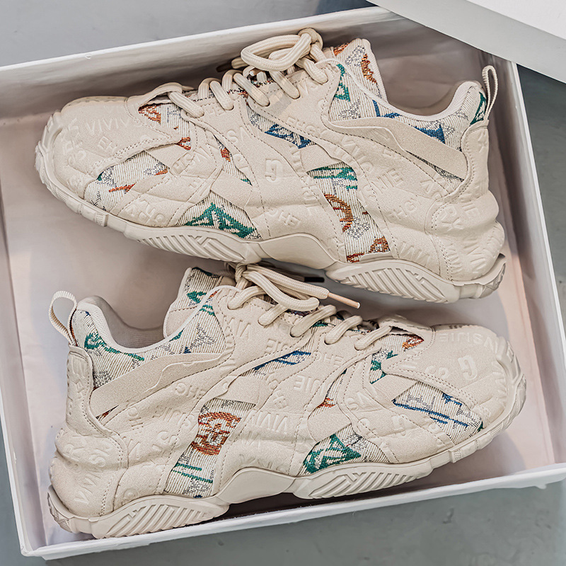 Free Shipping 2026 New Design Men's Casual Shoes Fashion Versatile Outdoor Hiking Shoes Comfortable Running Shoes Beige Red Black