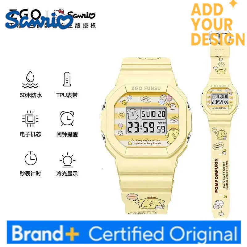 Sanrio PachaSophomore dog Series Waterproof Luminous Electronic Watches for Girls Students Decorated KT Birthday Gifts H2512231