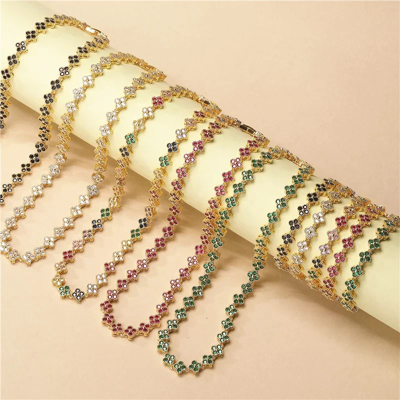 HECHENGHigh Quality Brass Flower Jewelry Set for Women Necklace Bracelet Jewelry Gift251218