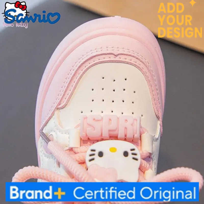 Sanrio Kawaii Girls Hello Kitty Sneakers Anime Cartoon Spring and Autumn New Casual Board Shoes Soft Sole Running White Shoes H251223