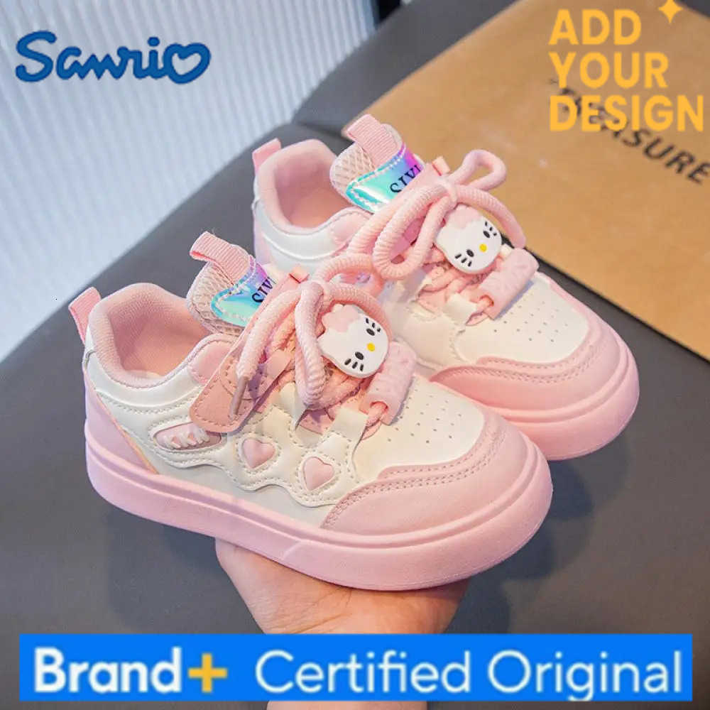 Sanrio Kawaii Hello Kitty Girls Sports Sneakers Cartoon Kids Tennis Leisure Shoes Sanrios Cute Doll Running Shoes Non Slip Breathable H251223