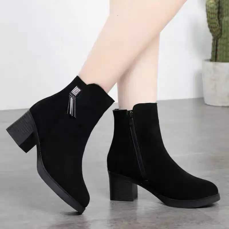 2024 Autumn New Women Fashion Elegant Ankle Boots Women Fashion Elegant Concise Solid Colors Platform Boots Shoes for WomenT251223