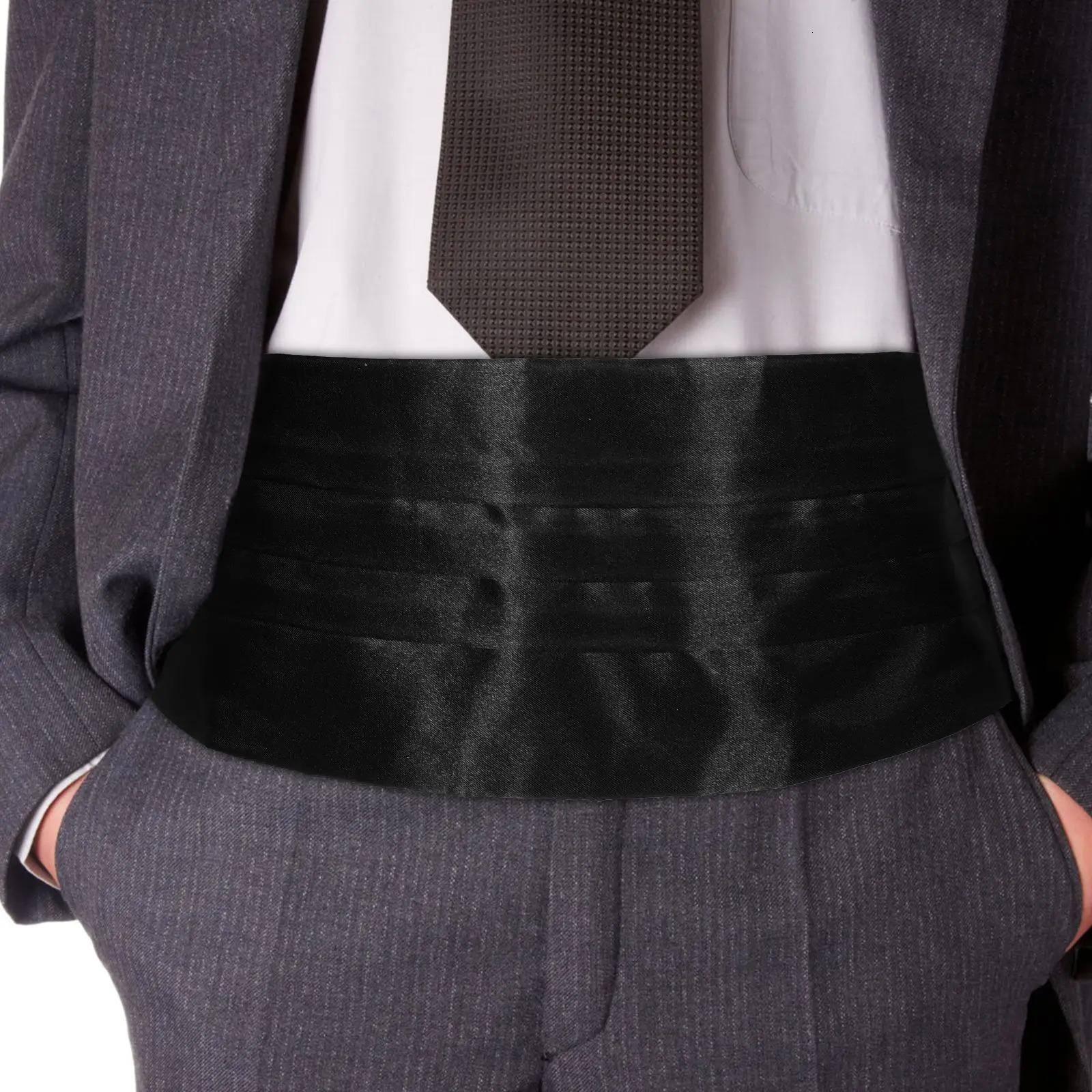 Satin Cumberbund Black Tuxedo Set Adjustable Belt Suit Men Accessories Bow Tie Waist Belt Formal Night Party formal cummerbund 251222
