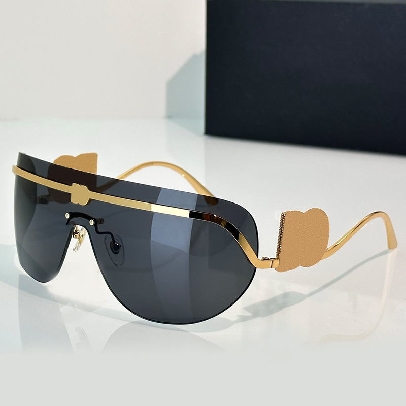 Designer Sunglasses For Women Men Fashion Metal Rimless Large Mask Eyewear 2320 Luxury Sunglasses Outdoor Goggles UV400 Glasses With Box