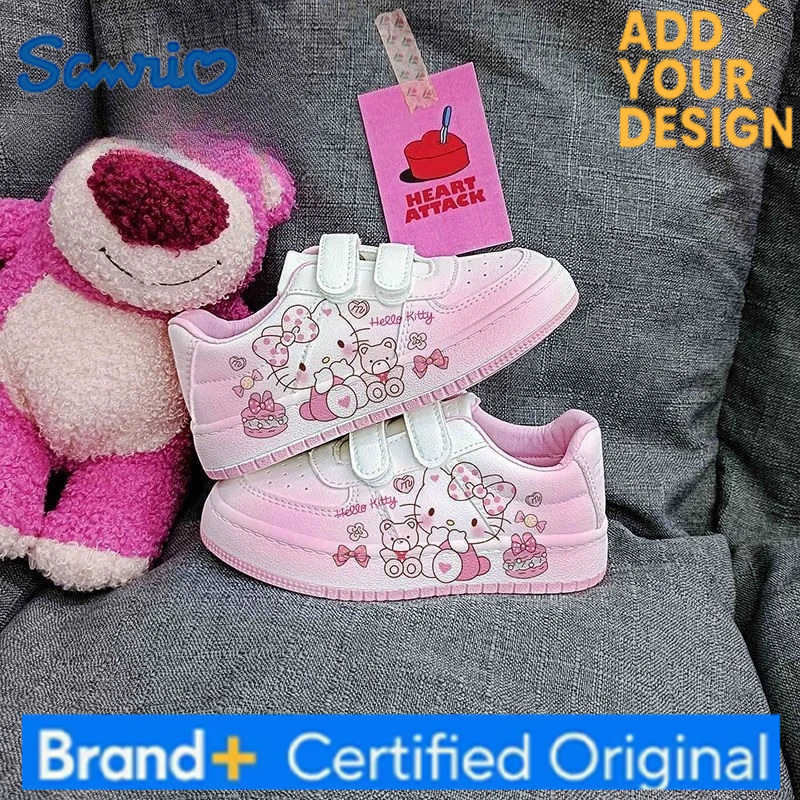 Sanrio Kawaii Hello Kitty Students Cute Cartoon Sneakers Children Comfortable Non Slip Running Shoes Christmas Gifts for Kids H251223