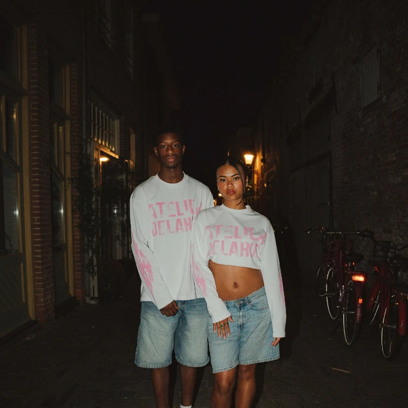 Y2K Harajuku Retro Niche Long Sleeve Print Letter Flame Tops Fashion Casual Comfortable Streetwear Unisex Oversized Clothes 251223