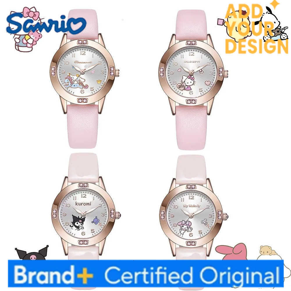 Sanrio Hello Kitty children Watch Kuromi Cinnamoroll Kawaii Quartz Casual My Melody WristWatch Women Girl Children Gifts H2512231
