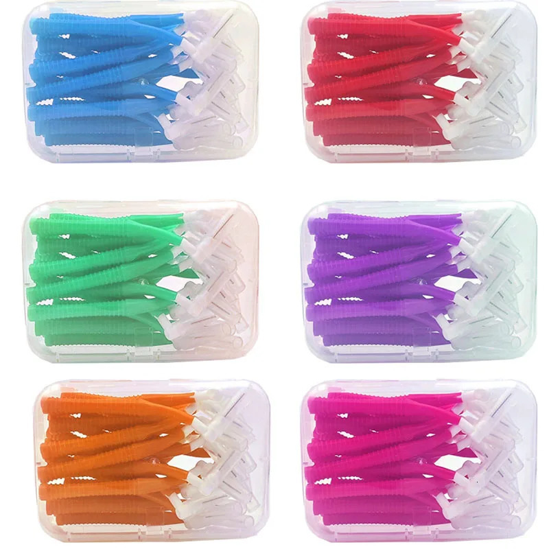 L Type Toothbrush Interdental Brush Rod Dental Floss Dental Floss Reusable Plastic Toothpick with Thread Thick Floss YAX03 251222