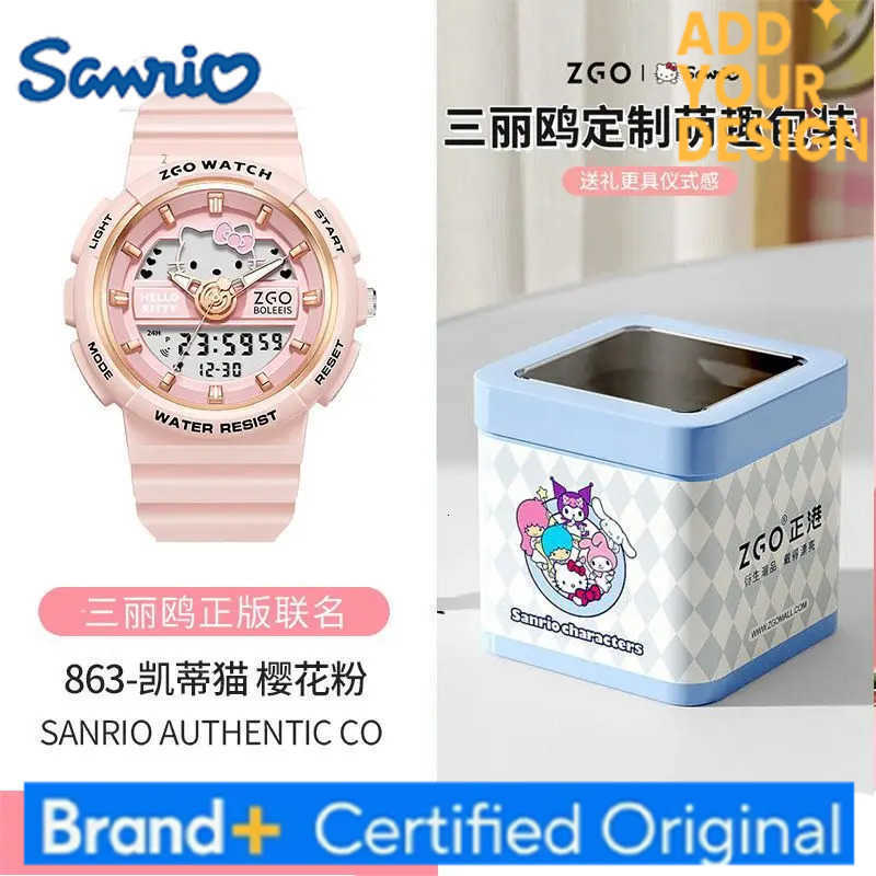 Sanrio Hello Kitty Waterproof Watch Ins Girls Luminous Electronic Watches Childrens Birthday Gifts H251223