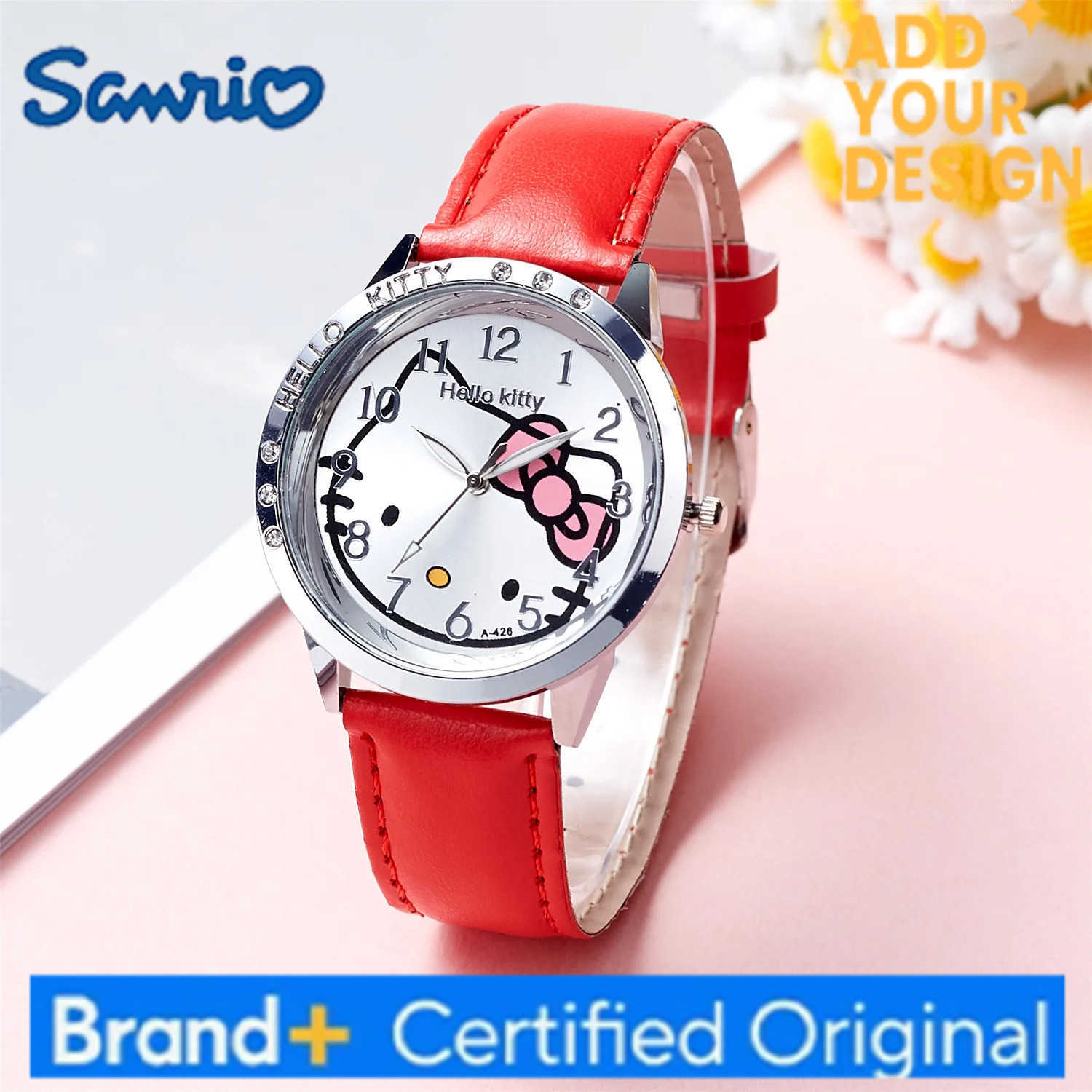 Sanrio Hello Kitty Kids Quartz Watch Women Casual Waterproof Kawaii Cartoon Watches Fashion WristWatch Birthday Gifts H251223