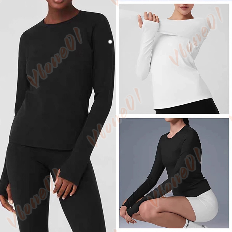 Womens Autumn Winter New yoga base layer Tops slimming versatile t Shirts Sports elastic Solid Color top for women