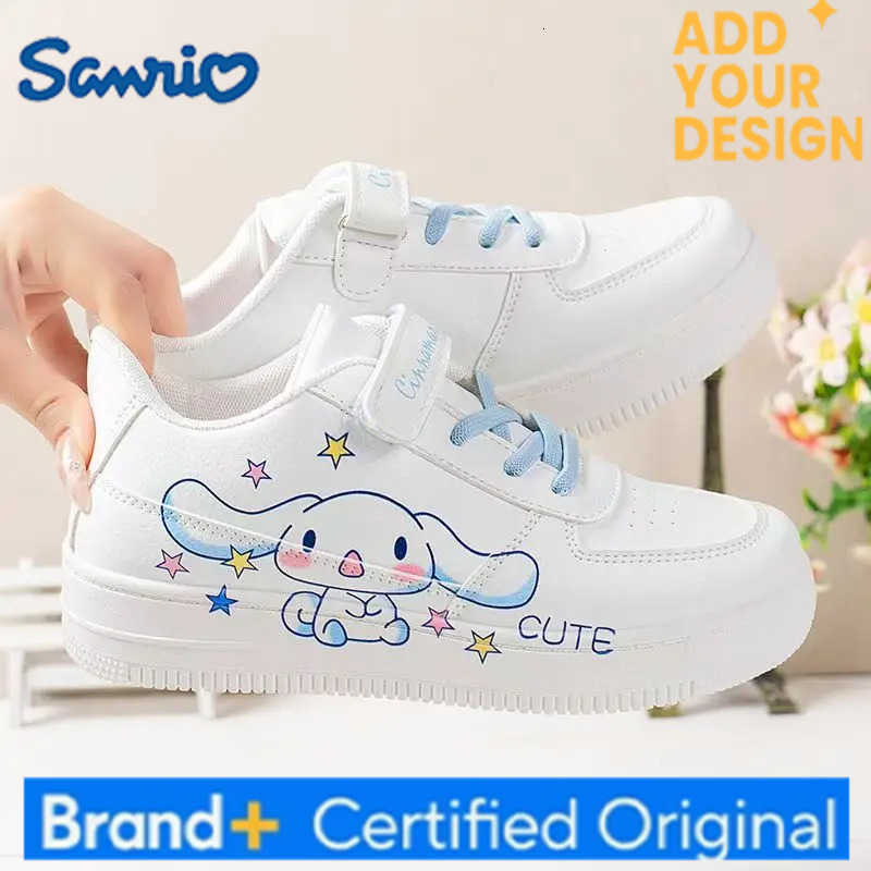 Sanrio Cinnamoroll Girls Sneakers Flat Kawaii Kuromi Casual Shoes Spring and Autumn Student Running Shoes Kids Board Shoes Gift H251223