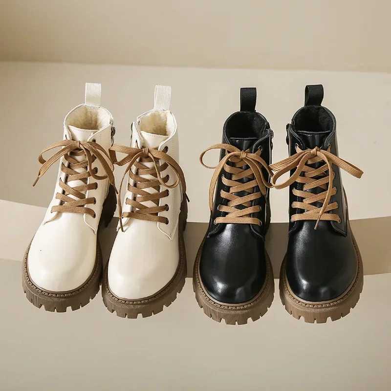 Fashion Women Boots Luxury British Style Women Ankle Boots Comfort Non-Slip Thick Sole Shoes High Quality Women Motorcycle BootsT251223