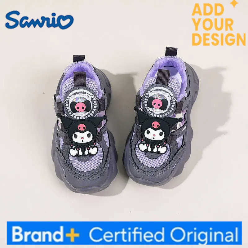 Sanrio Kuromi Girls New Casual Shoes Childrens Animal Cartoon Fashion Soft Sole Breath Sports Shoes Comfortable Running Shoes H251223