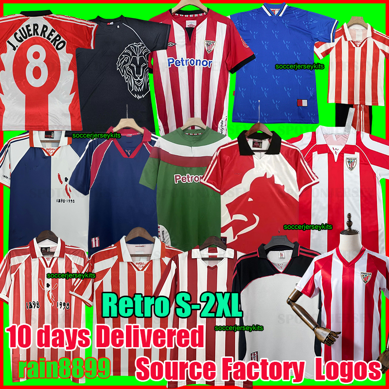 athletic bilbao rerto Shirt J.MARTINEZ Soccer jersey ETXEBERRIA Sports Retro Bilbao 95 97 98 Vintage MUNIAIN ROBERTO RIOS ZIGANDA ALKIZA NAGORE Classic men kids 1998
