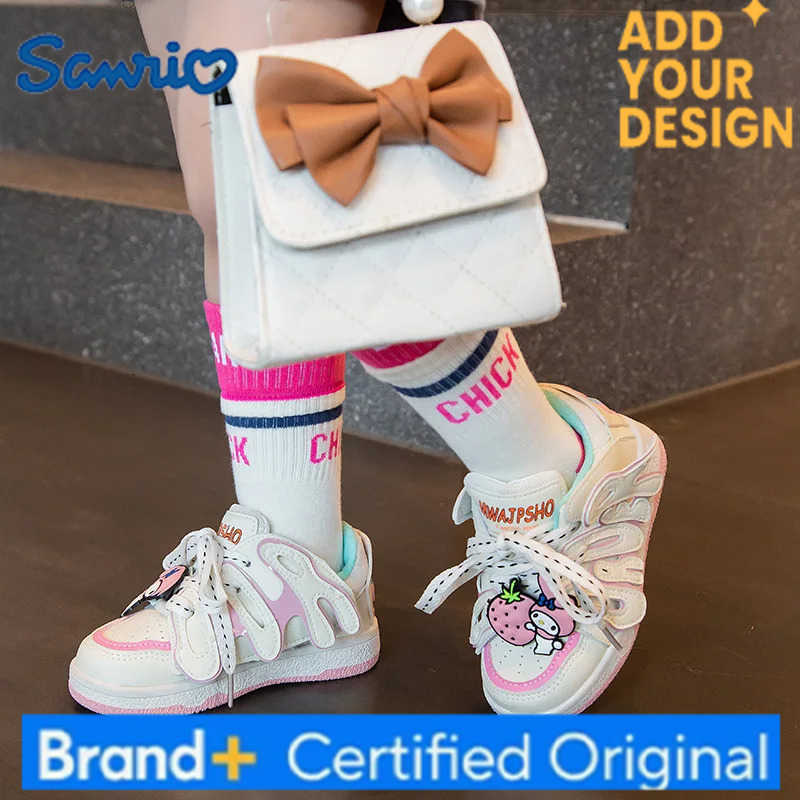 Sanrio Girls Cute Cartoon Hello Kitty Casual Shoes Korean Style Trendy Brand Shoes Boys and Girls Kids All-match Sports Shoes Sneakers H251223